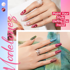 modelones glossy and matte topcoats illustrating finish options for versatile looks