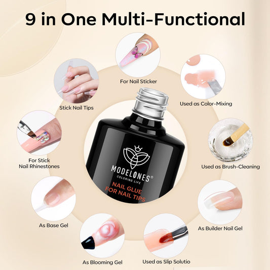 modelones glue gel texture close-up demonstrating smooth consistency for precise application