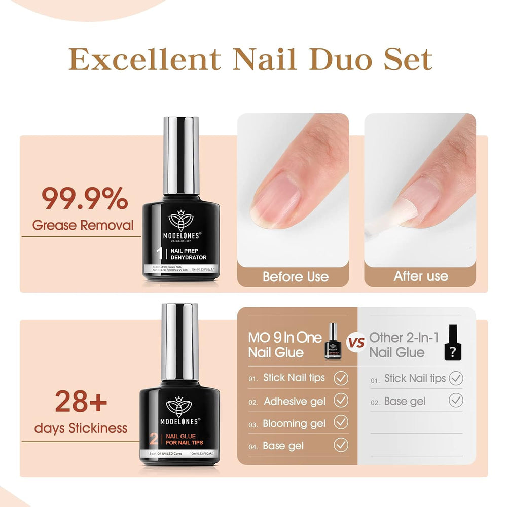 modelones glue gel texture on brush demonstrating smooth application