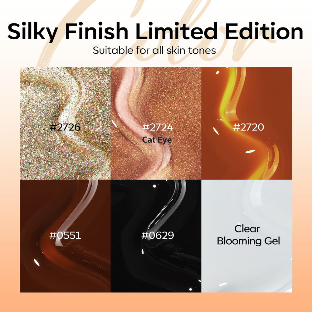 modelones light gold cat-eye streak close-up adding metallic depth