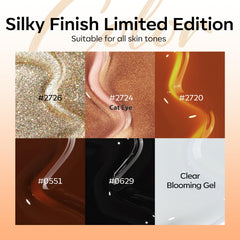 modelones light gold cat-eye streak close-up adding metallic depth