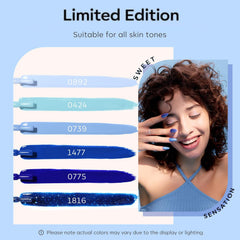 modelones ombré gradient blue manicure showing blended color versatility