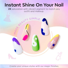 modelones green polish texture sheen emphasizing even coverage and high pigment payoff