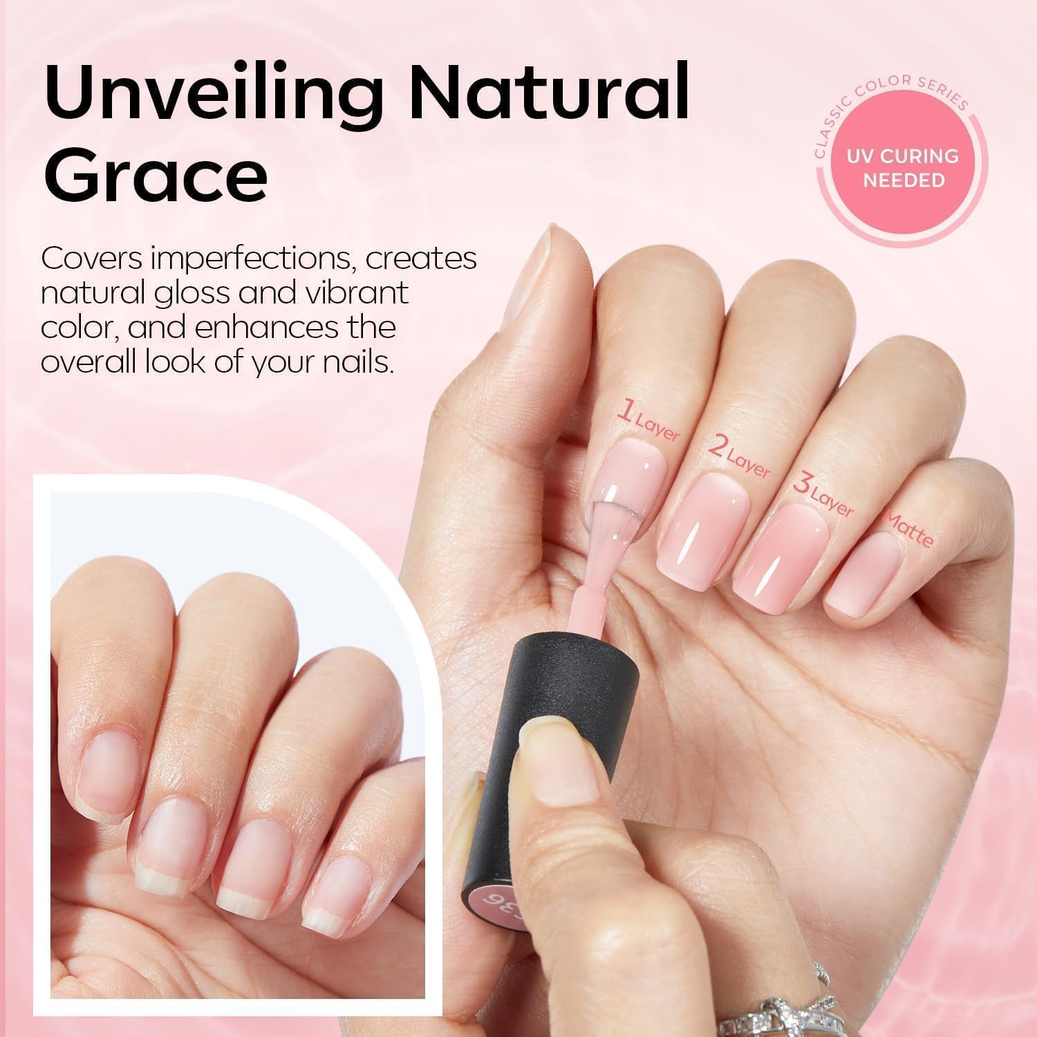 modelones hands with finished French tips highlighting natural elegance