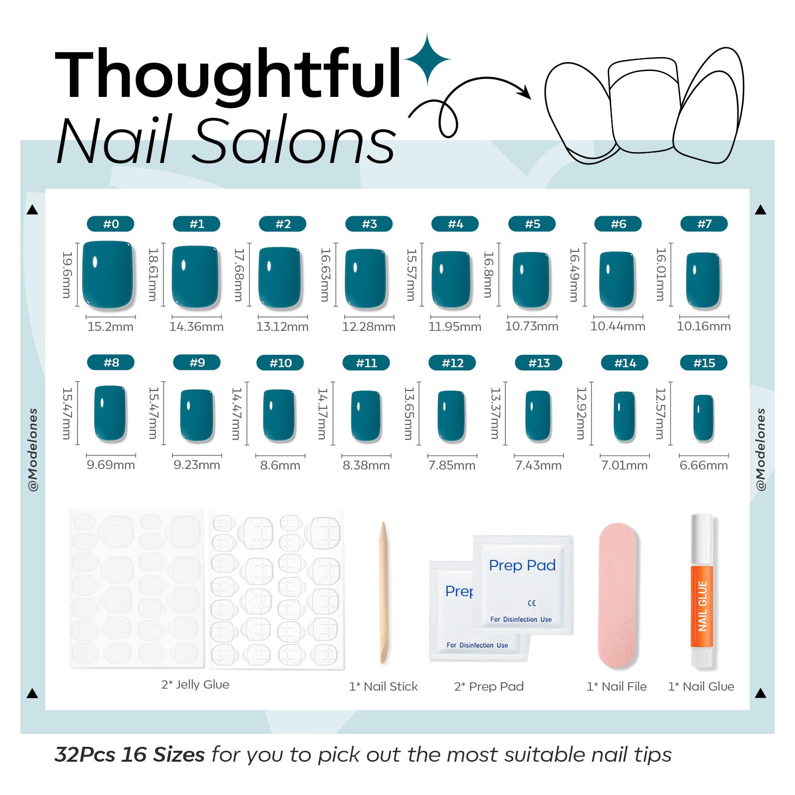modelones glue tube and jelly adhesive tabs ready for quick application
