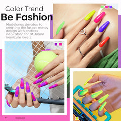 modelones hot pink polish close-up showing glossy finish and smooth brush application