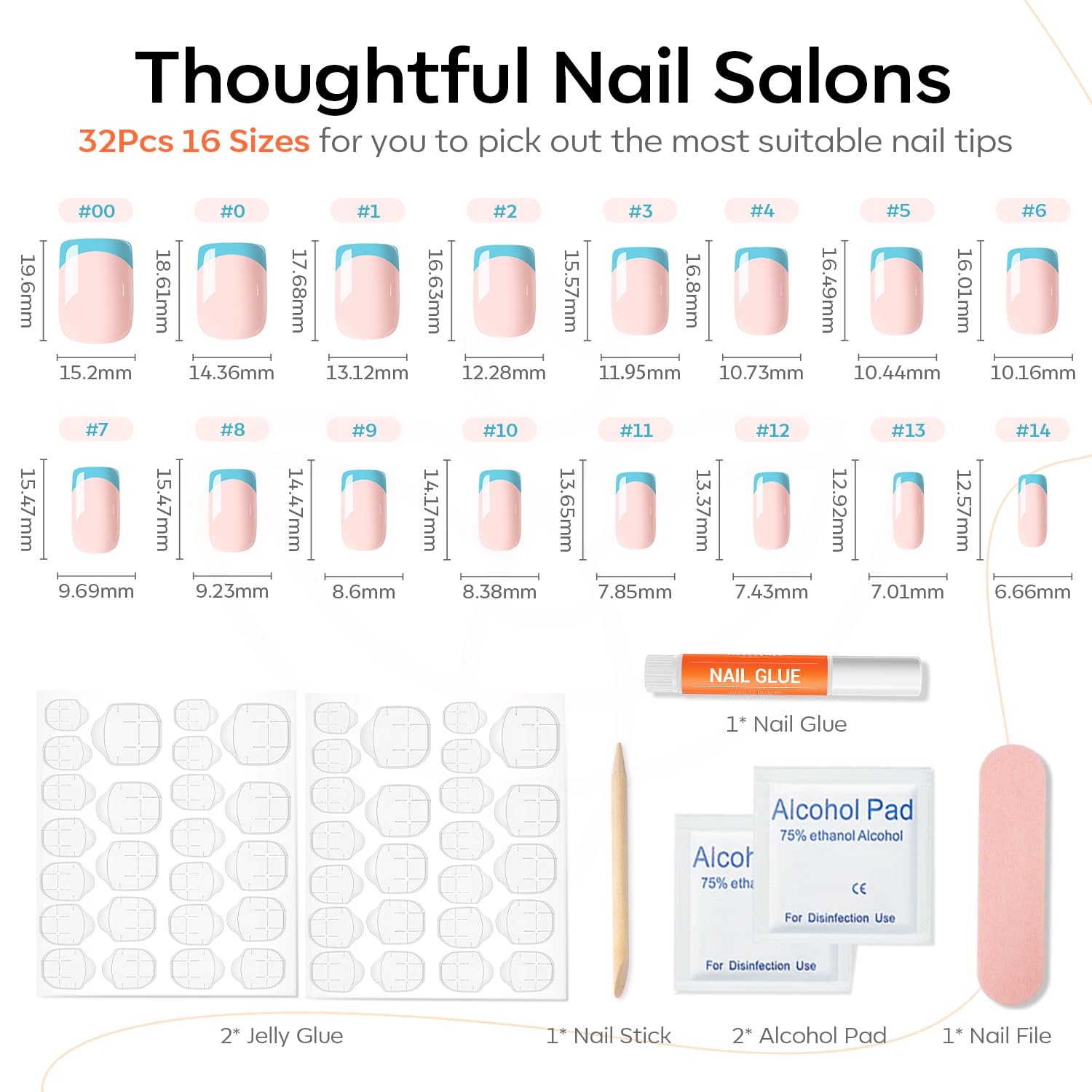 modelones in hand for scale demonstrating short square nails fit and natural appearance