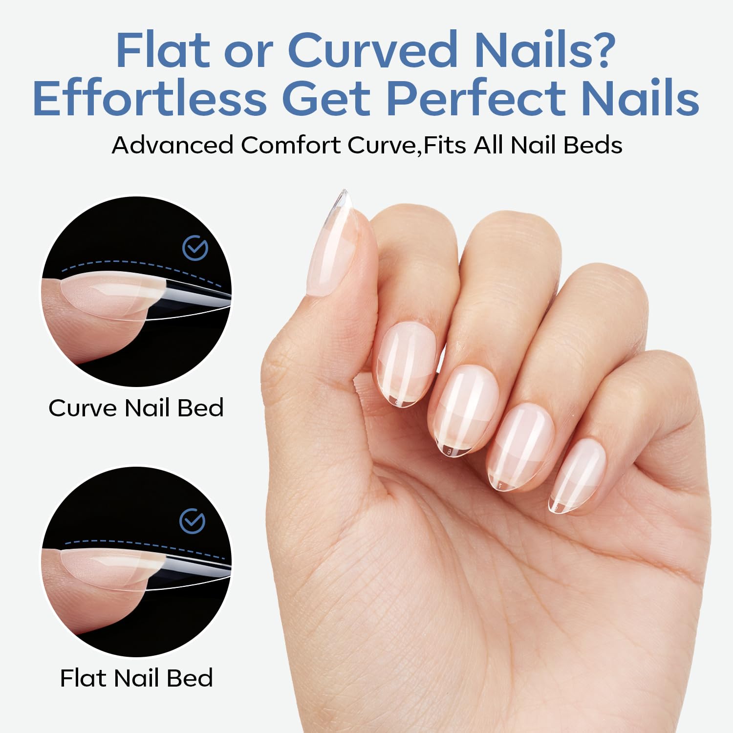 modelones applied in salon with gel for long-lasting, professional finish