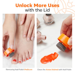 modelones in-use finger twisted inside sponge for fast polish removal