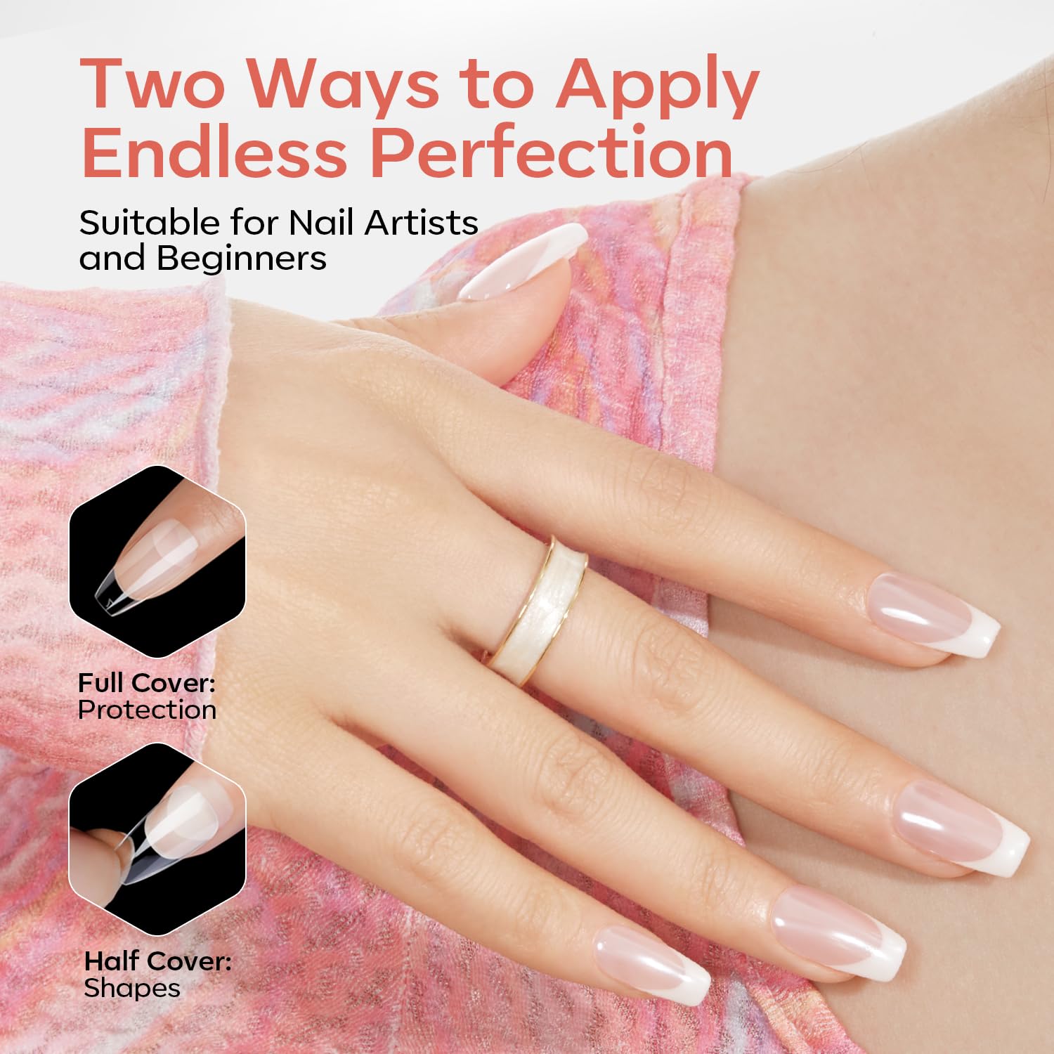 modelones in-use press-on application for fast at-home manicure