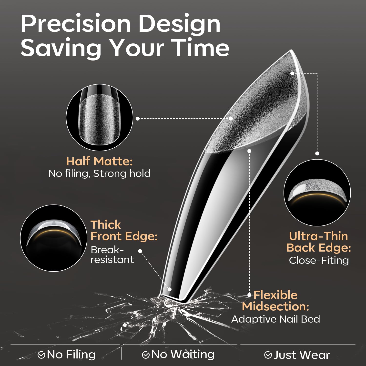 modelones press-on application being applied quickly for fast salon results