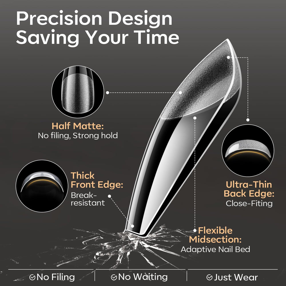 modelones press-on application being applied quickly for fast salon results