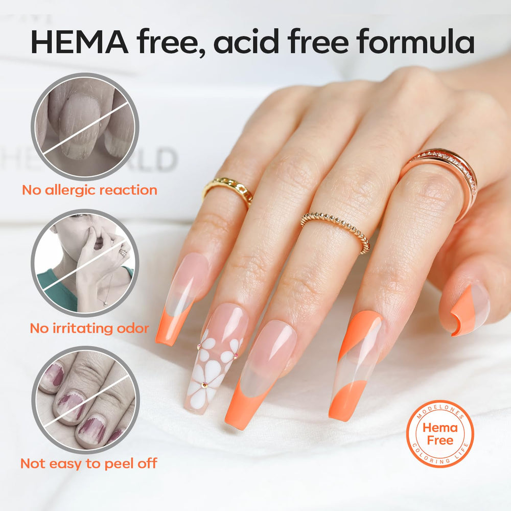 modelones in use prepping natural nail for press-on application to reduce lifting