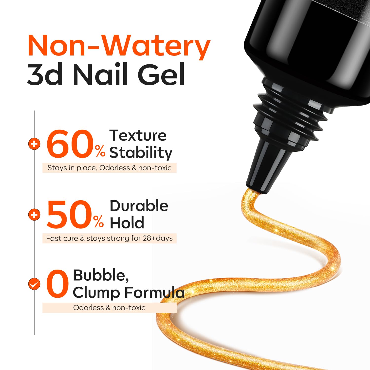 modelones applying gel to nail in salon for neat 3D design