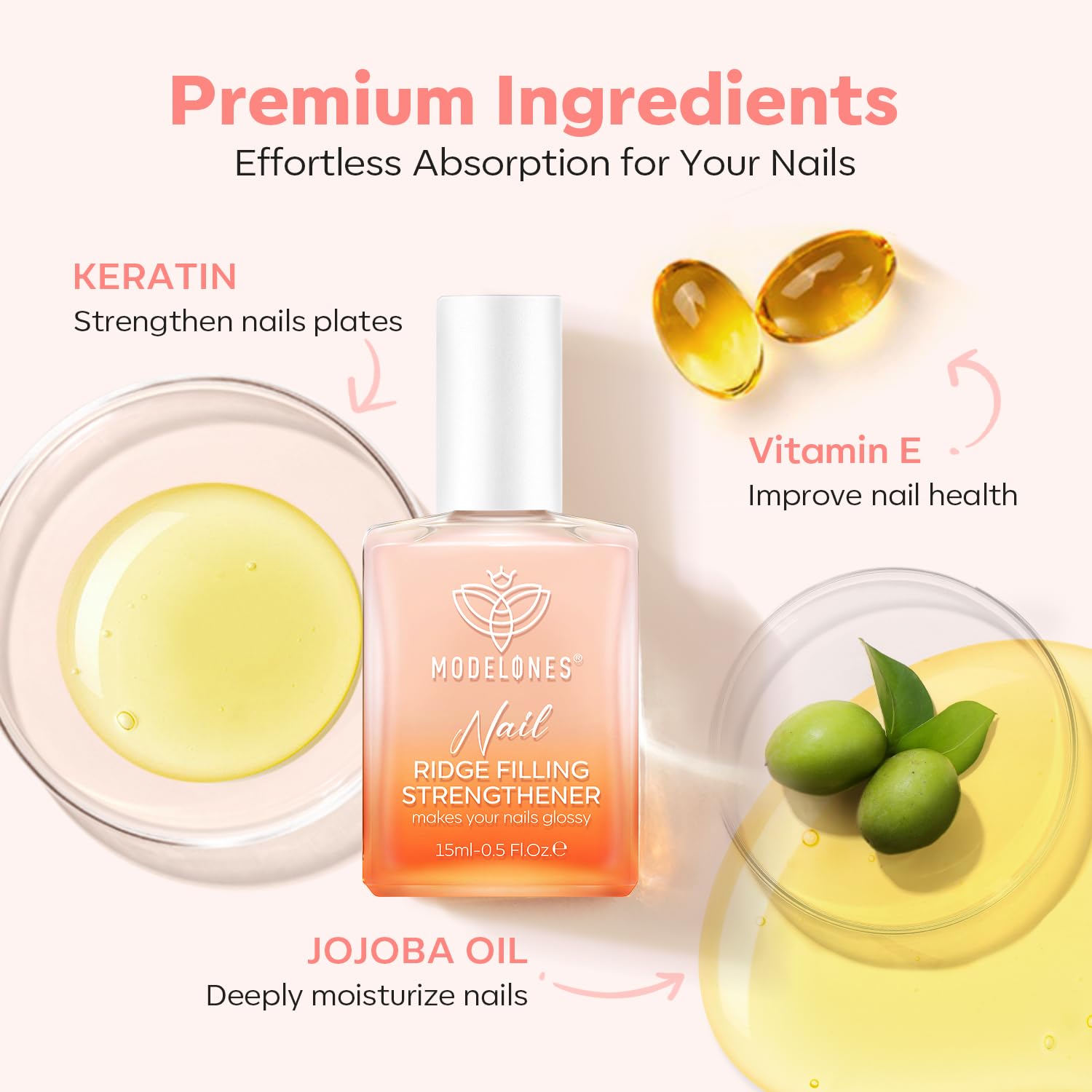 modelones ingredients label highlighting keratin and jojoba