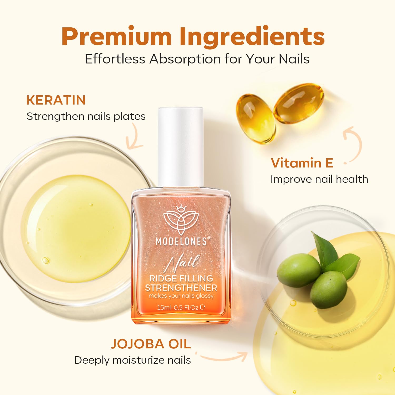 modelones ingredients label with keratin and jojoba highlighted for conditioning benefit