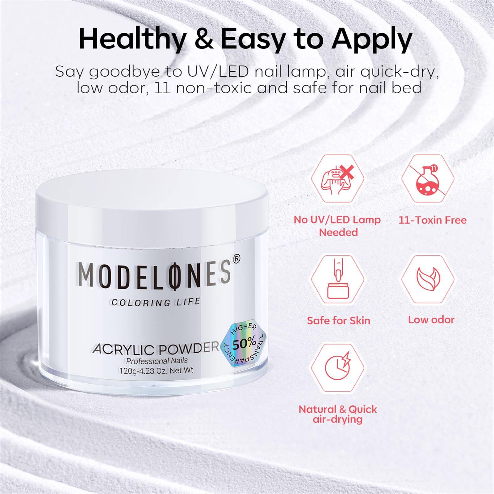 modelones sealed jar label close-up showing product freshness and safety