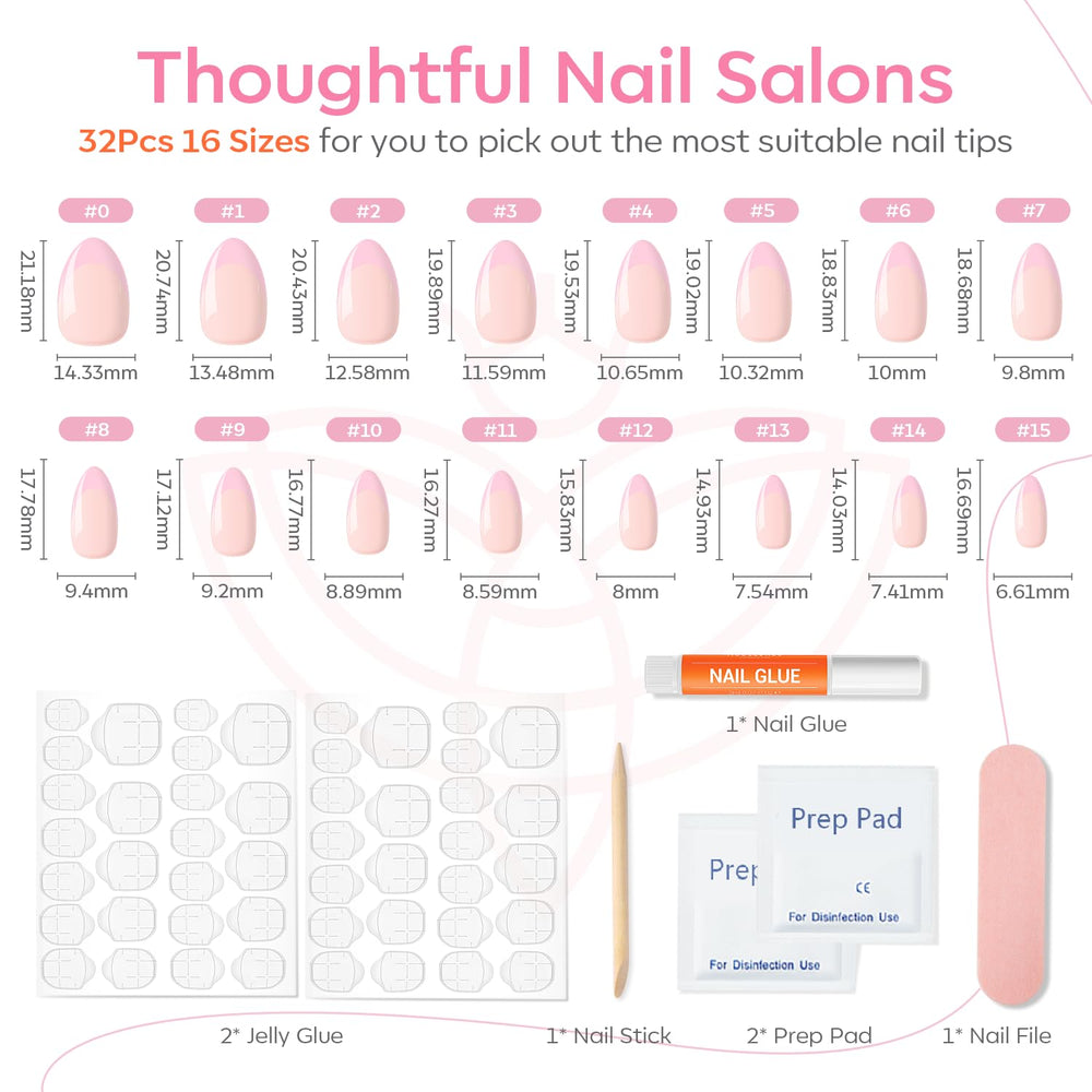 modelones kit contents with glue, jelly tabs and mini file for complete at-home mani