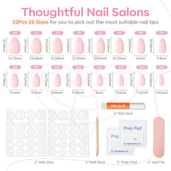 modelones kit contents with glue, jelly tabs and mini file for complete at-home mani