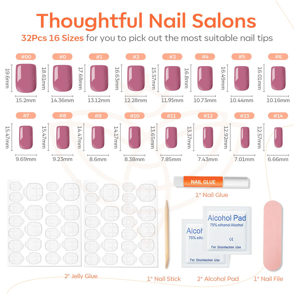 modelones kit contents laid out with glue, tabs, file and nails for easy application