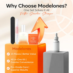 modelones open layout of all 23 pieces for complete nail care