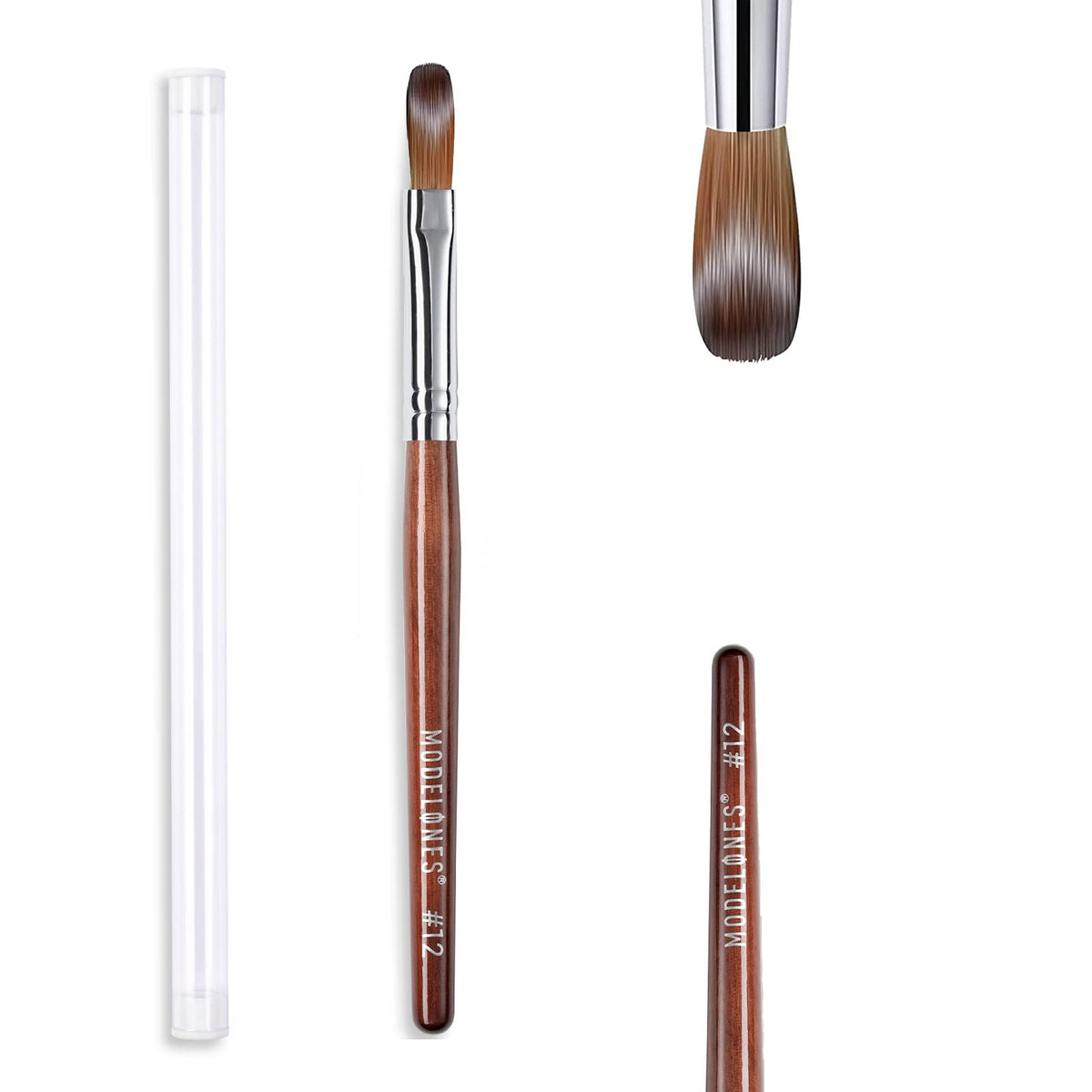 Modelones brush front view showing shape and balance for precise work