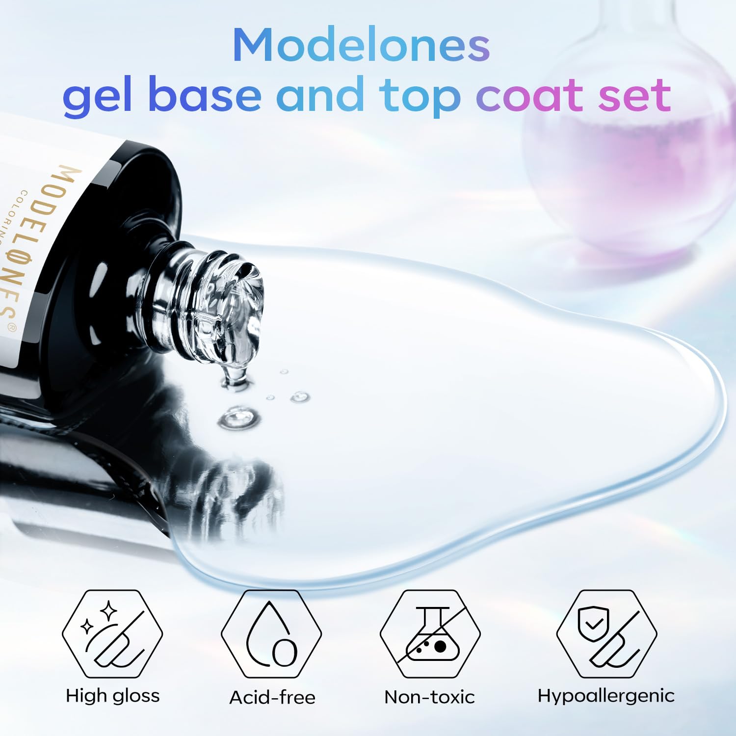 modelones ingredient label highlighting acid-free formula benefit
