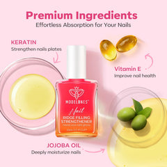 modelones label close-up highlighting keratin and jojoba ingredients benefit