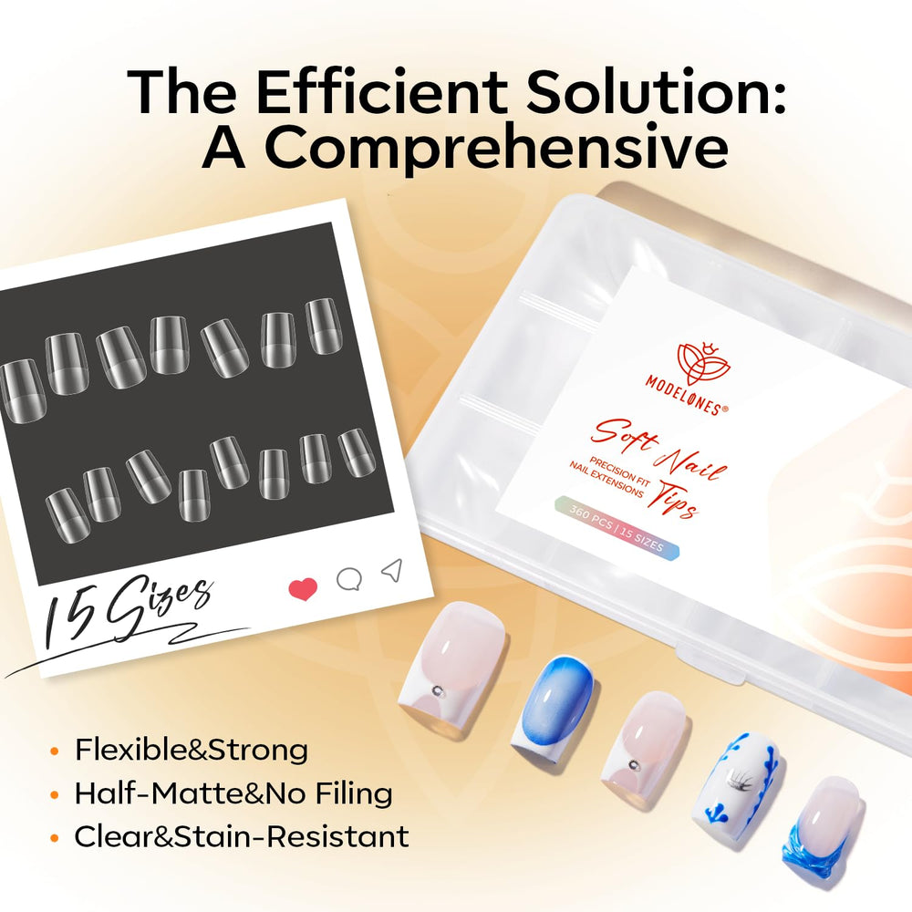modelones finished manicure on hands showing polished result and durability