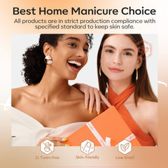 modelones flatlay gift presentation with bow and tools, suggests ideal present for nail lovers