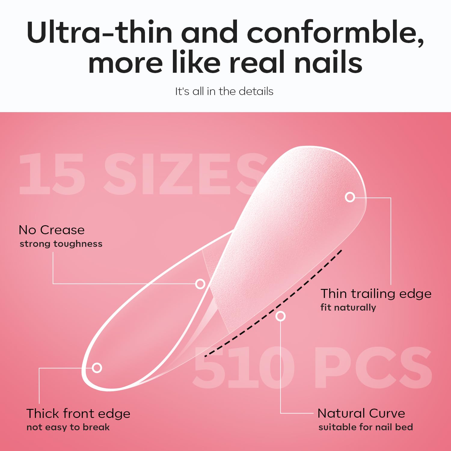 modelones lifestyle shot of hands wearing oval tips illustrating natural look