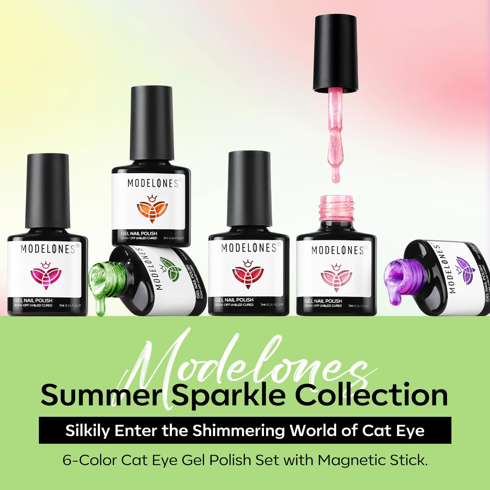 modelones lifestyle manicure scene with finished nails and lamp for polished outcome
