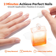 modelones lifestyle shot on salon tabletop showing professional-looking at-home manicure