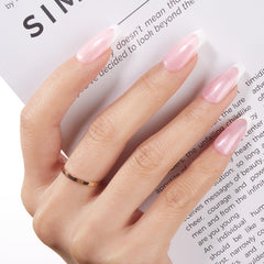 modelones finished pink shimmer manicure lifestyle confidence