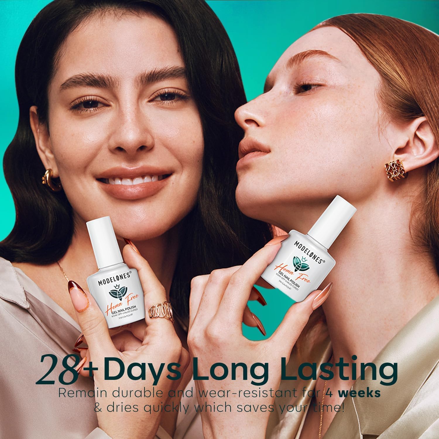 modelones spring nails outdoors showcasing glossy long-lasting shine