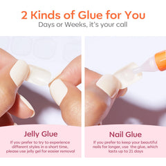 modelones lifestyle woman hands showing finished chrome pink manicure and instant polish look
