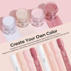 modelones liquid bottles arranged to show bond base activator topcoat benefit