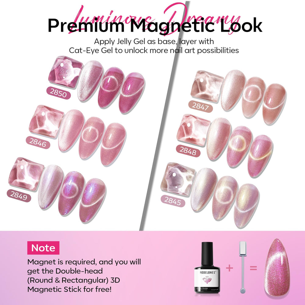 Modelones double-ended magnet close-up, precise cat-eye control for defined shimmer