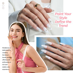 modelones magnet in action above nail creating cat eye stripe, demonstrates easy design