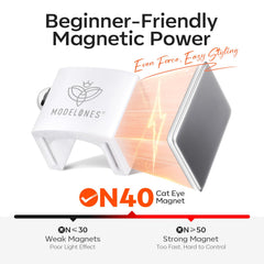 modelones magnet beside gel polish bottles illustrating compatibility and quick setup