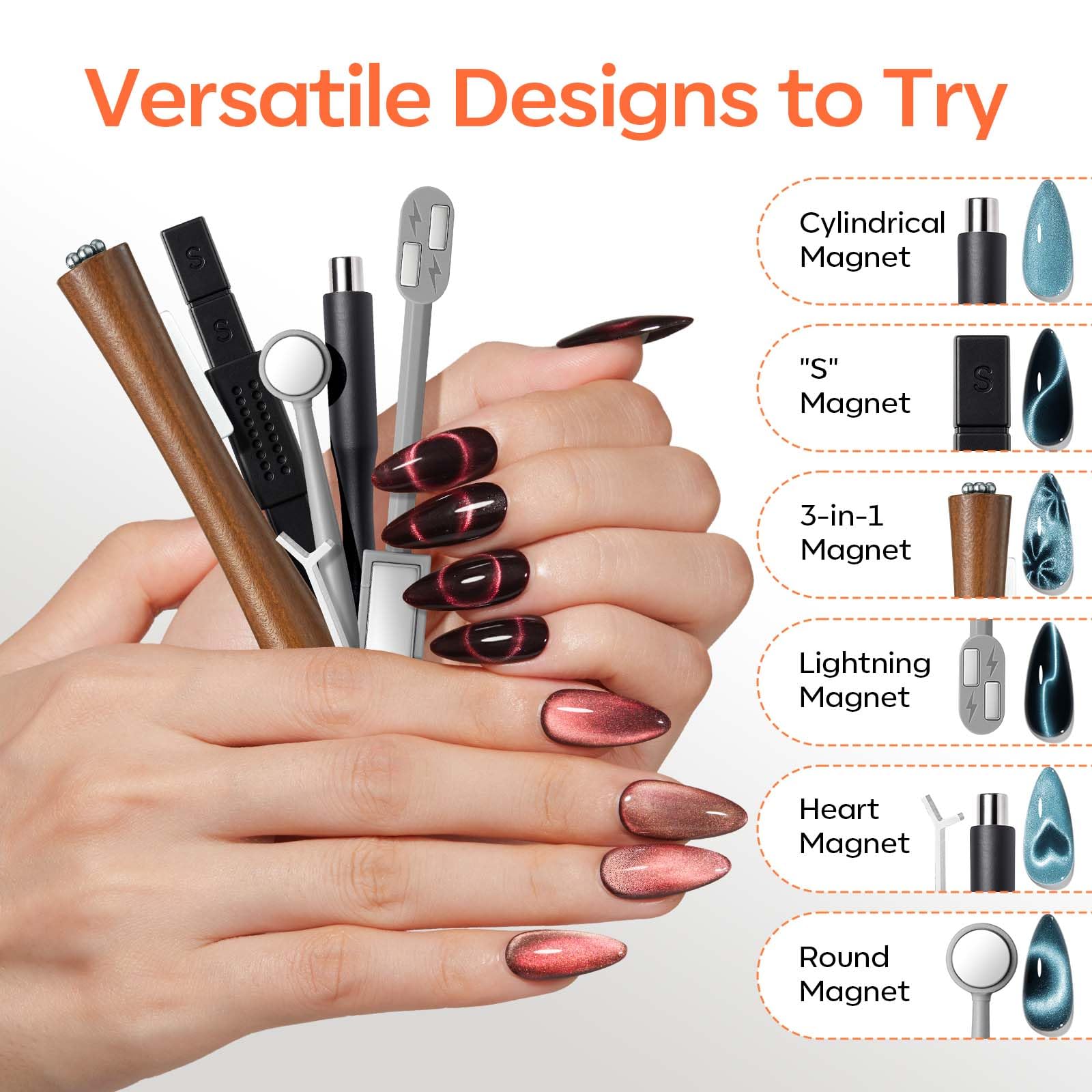 modelones magnets held in hand to show compact size and portability