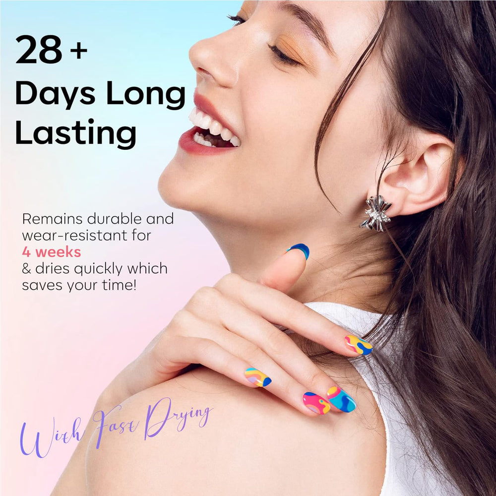 modelones manicure in use outdoors highlighting festival-ready vibrant colors