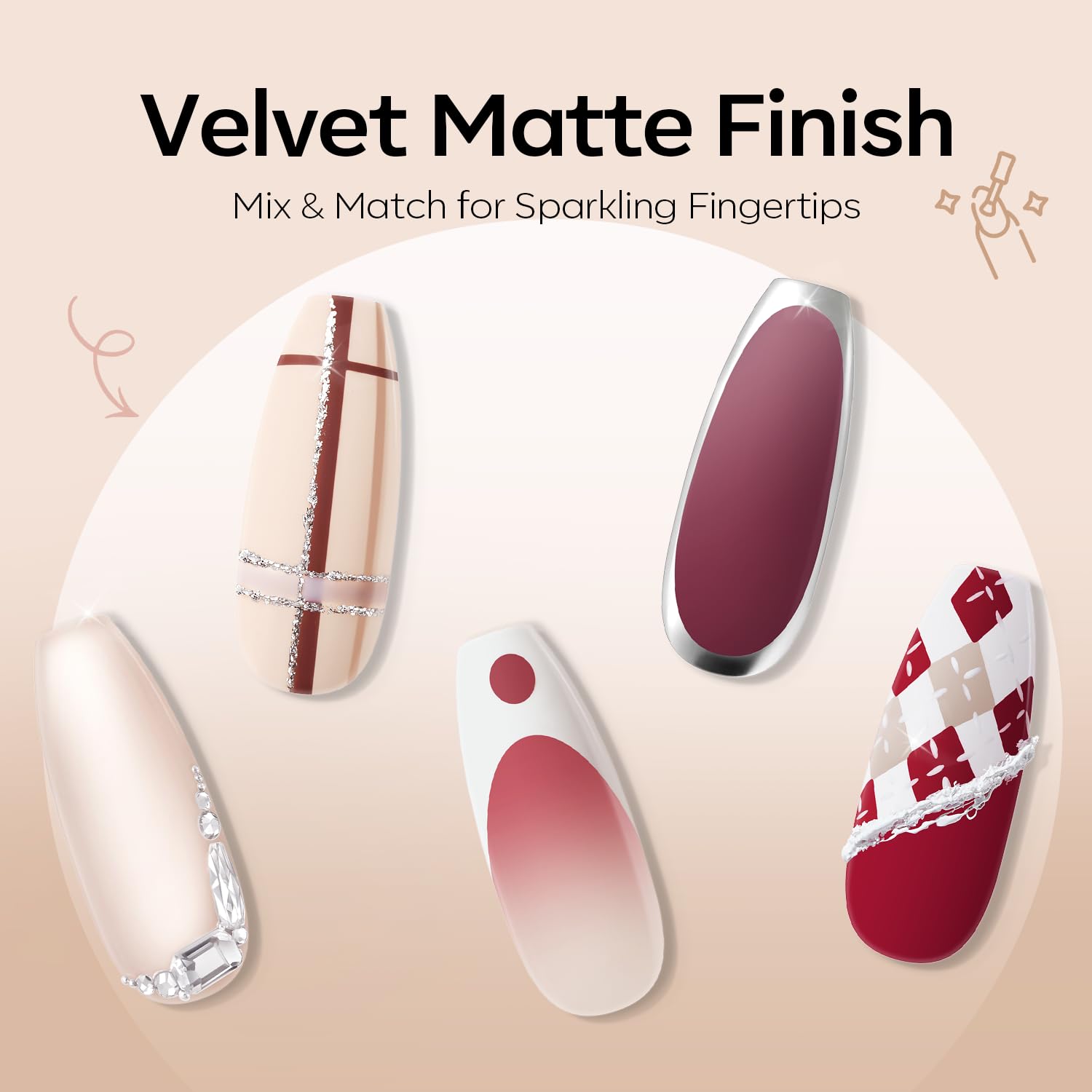 modelones manicure on desk in lifestyle setting, salon-quality finish at home