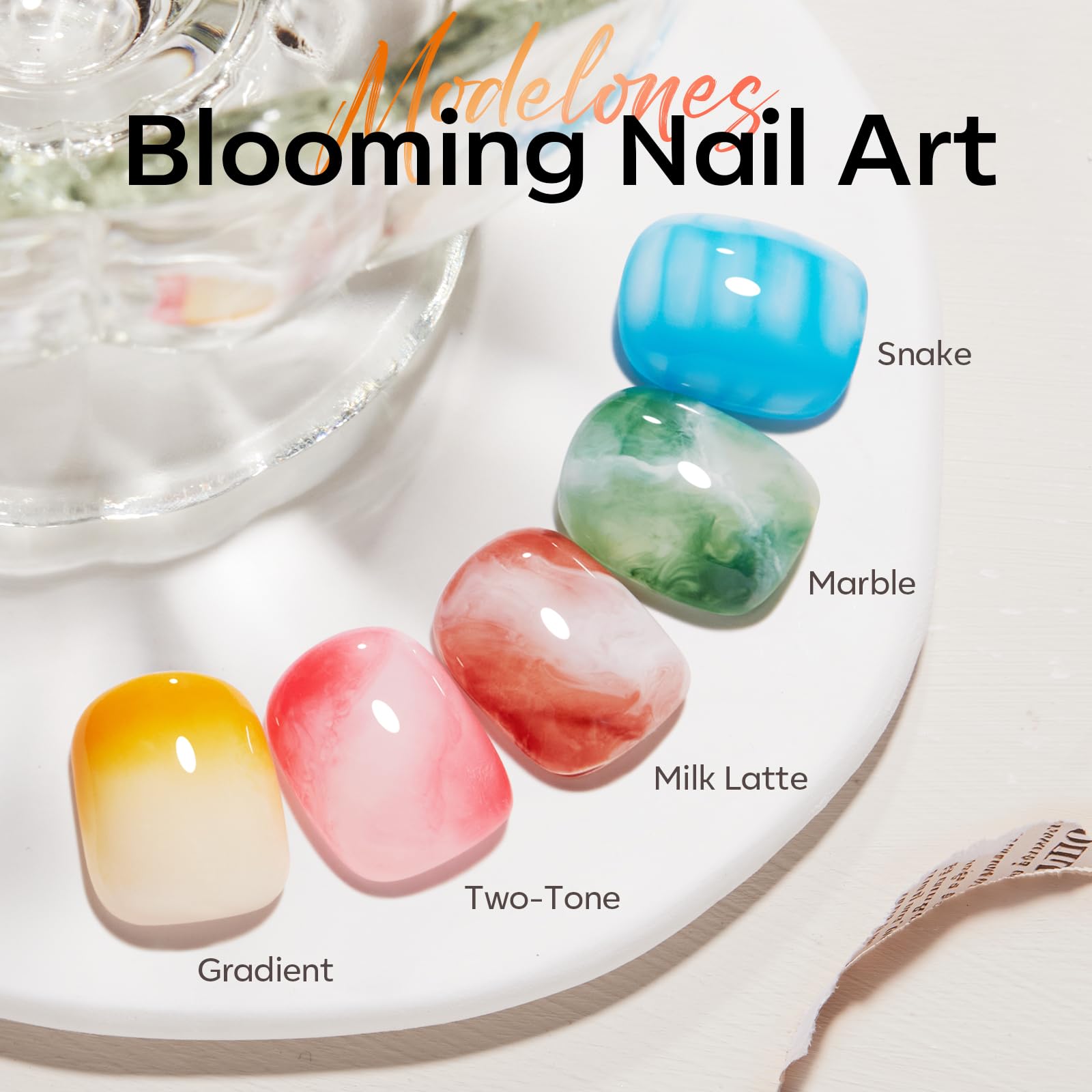 modelones marble nail design in use showcasing creative patterns