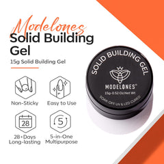 modelones mixing chrome powder into gel for metallic nail effect and smooth adhesion