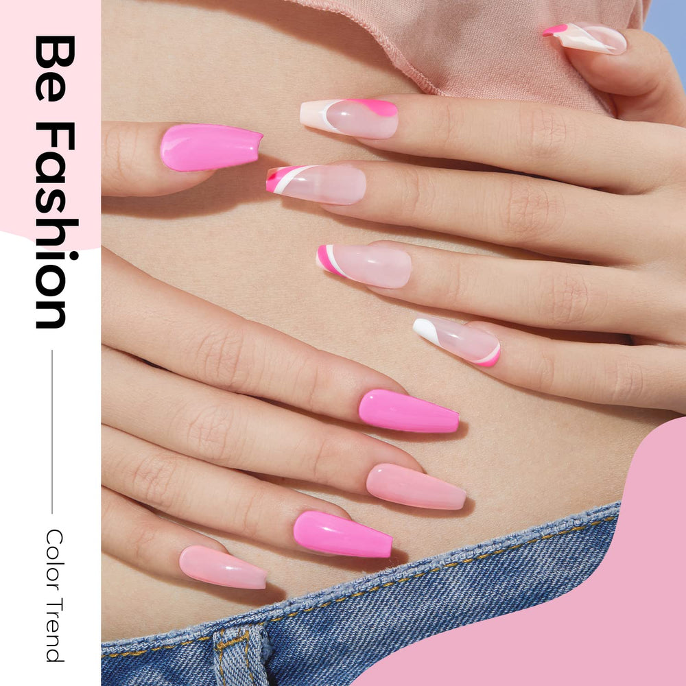 modelones application of white tip for a clean French look with durable finish