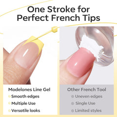 modelones nail art swirl detail showing fine-line control benefit intricate designs