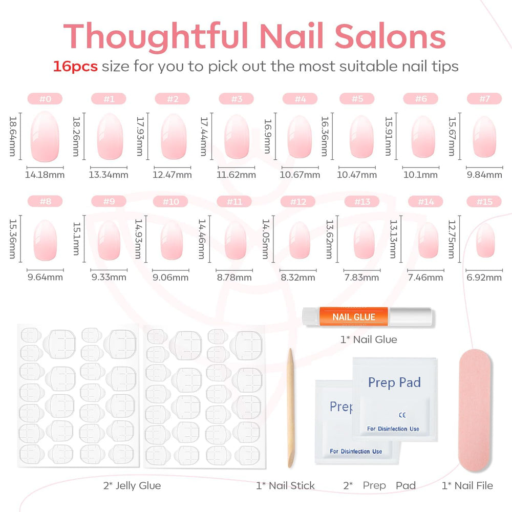 modelones arranged 32-piece set in 16 sizes displaying variety for custom fit