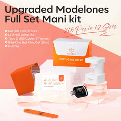 modelones twelve sizes of medium oval tips displayed for perfect fit