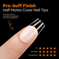 modelones tips applied on natural fingers showing neat finish